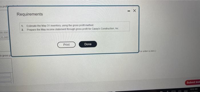 1 Data table Estimated cost of goods sold Beginning motory No purchases