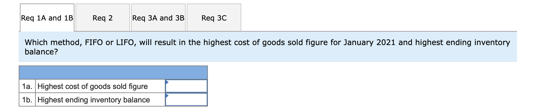 30 Compute cost of goods sold for January and the ending inventory