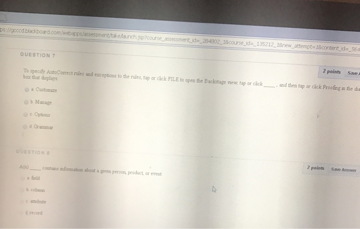  To specify AutoCorrect rules and exceptions to the rules, tap or
