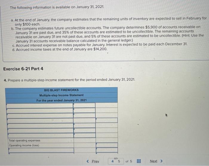 (L06-2, 6-3, 6-5, 6-6, 6-7) The following information applies to the questions