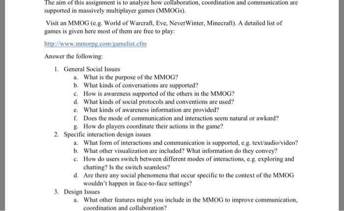  Please answer every question The aim of this assignment is to