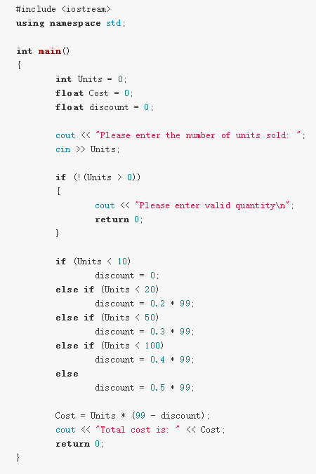 make sure the user doesn't enter a negative number. Add comments to