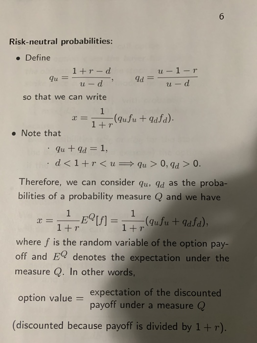 can consider quId as the proba- bilities of a probability measure Q
