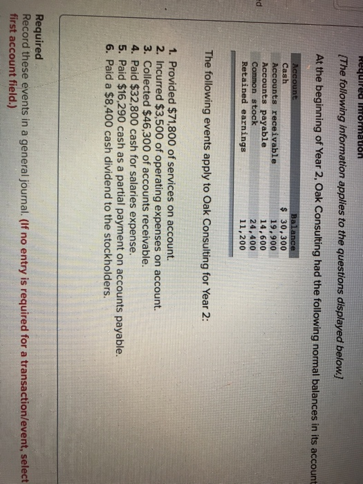 please complete the missing and correct the wrong Record these events in