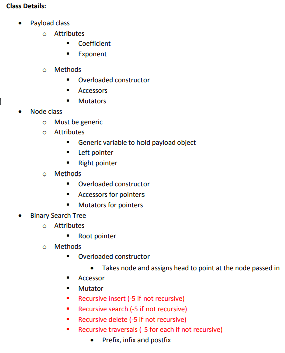 Language is Java, SDK 8 Optional: Class Details: . Payload class o