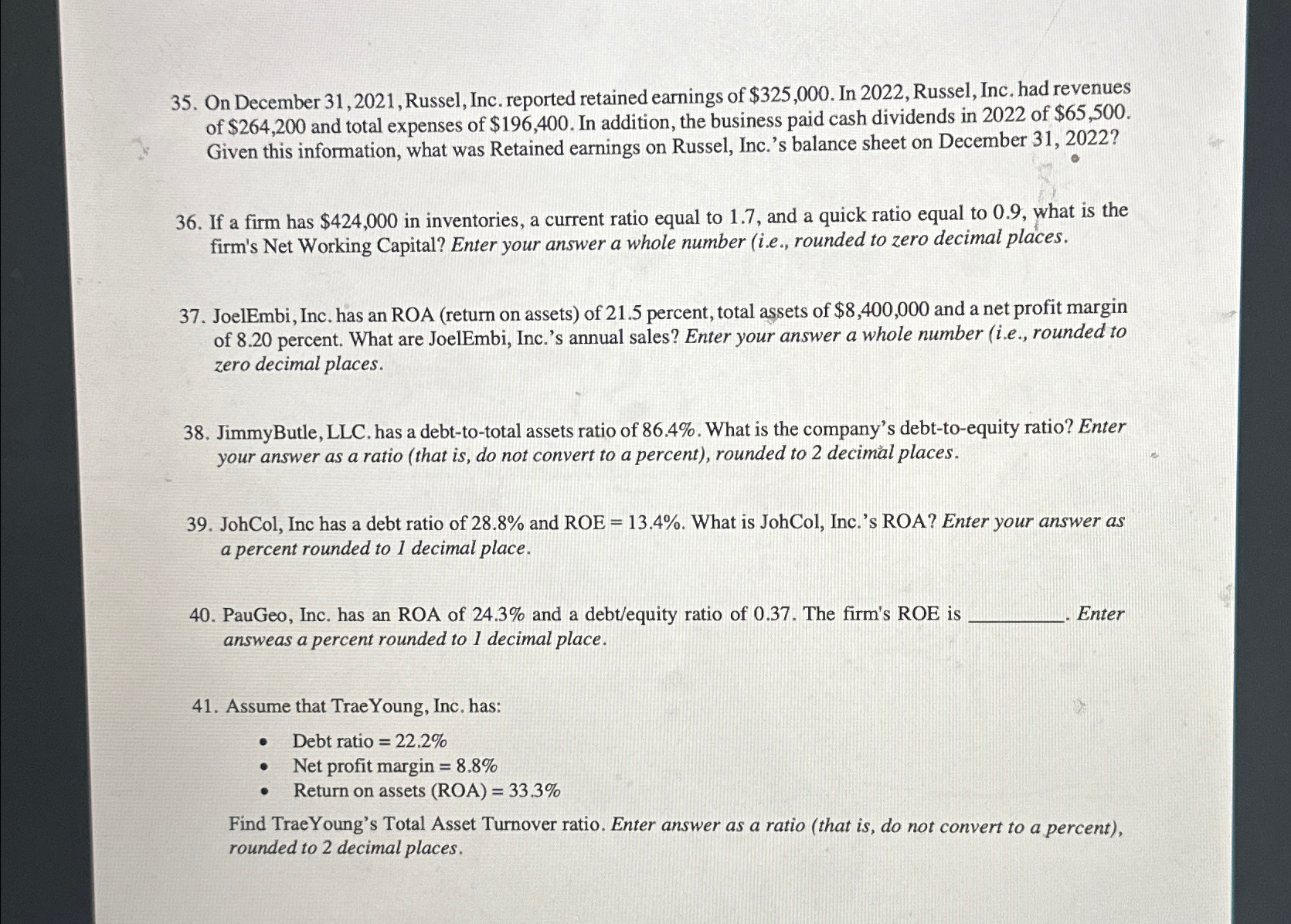  On December 31,2021, Russel, Inc. reported retained earnings of $325,000. In