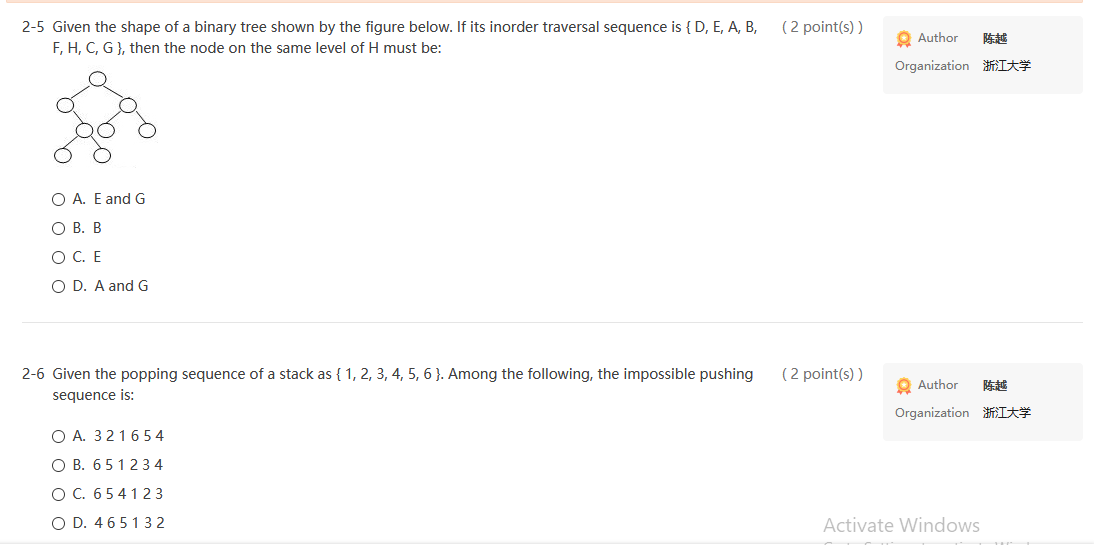 (2 point(s)) 2-1 Construct a Huffman tree from four leaf nodes with