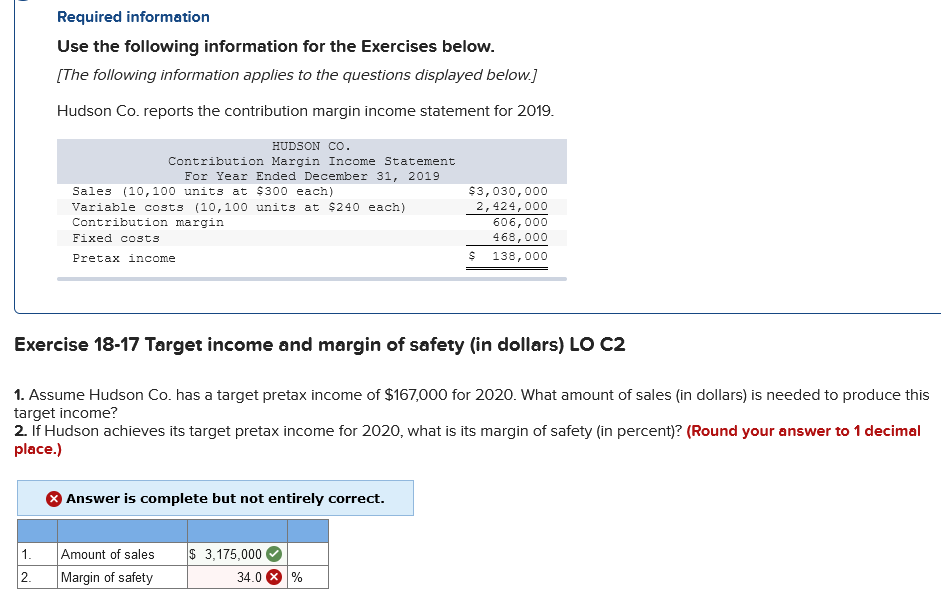 Required information Use the following information for the Exercises below. [The