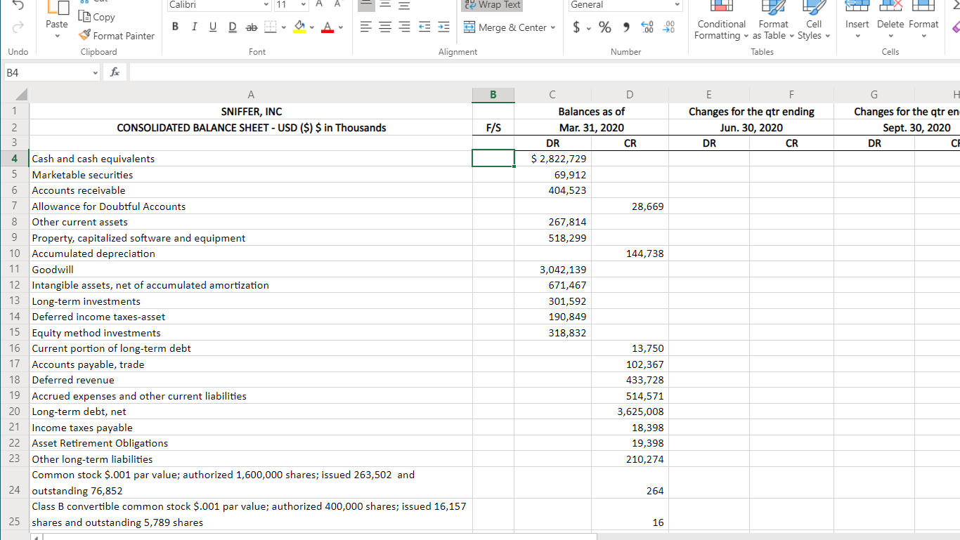 you will find the working trial balance for SNIFFER as of the