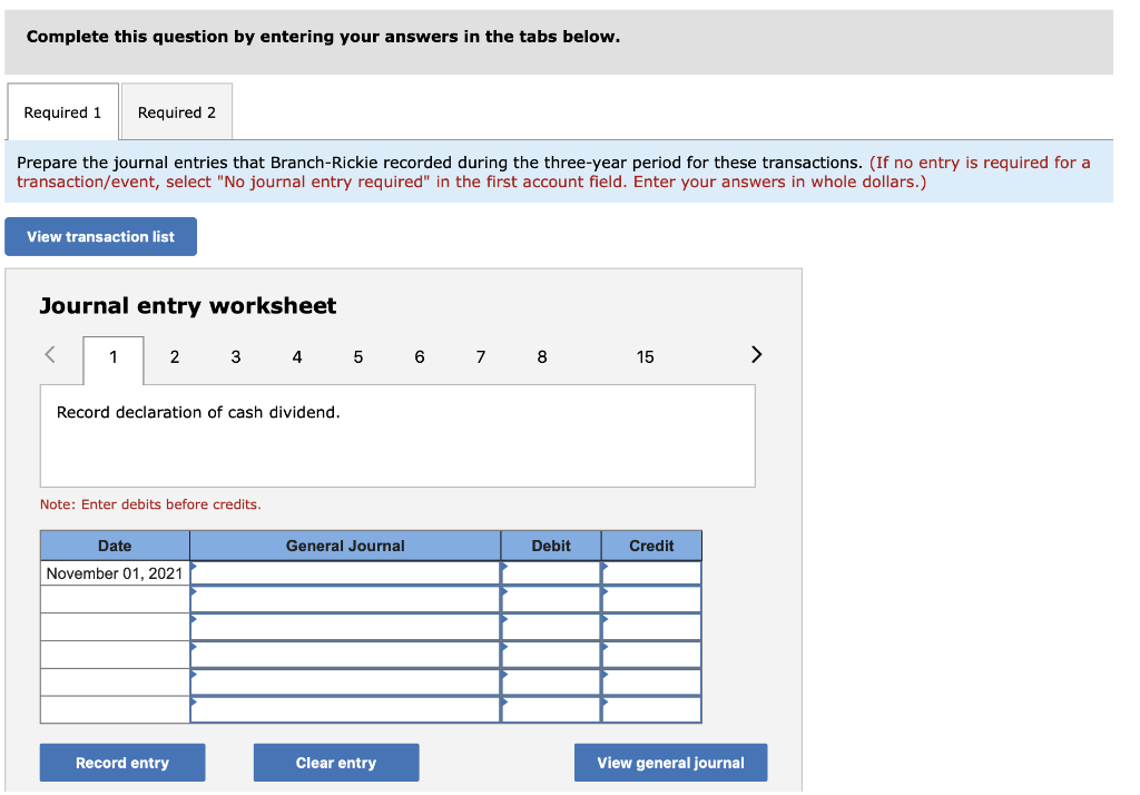 Branch-Rickie Corporation during the period 2021-2023. At December 31, 2020, the corporation's
