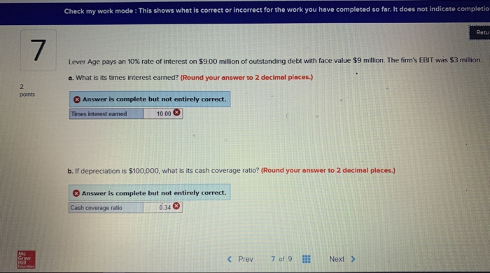 please i need assistance with the correct question. Check my work mode: