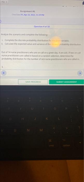 POS Assignment #6 Close Date Fil Apr 22, 2022. 11:59 PM
