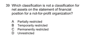  39 Which classification is not a classification for net assets on