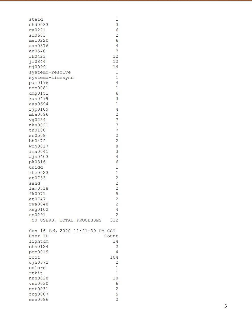cse02, etc.) where the script is running. In particular, you will count