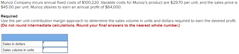 the magnitude of operating leverage. c. Use the measure of operating leverage