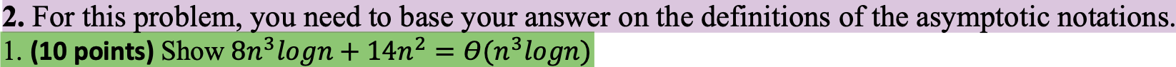  Please provide the solution for a BIG THETA, not Big Omega.