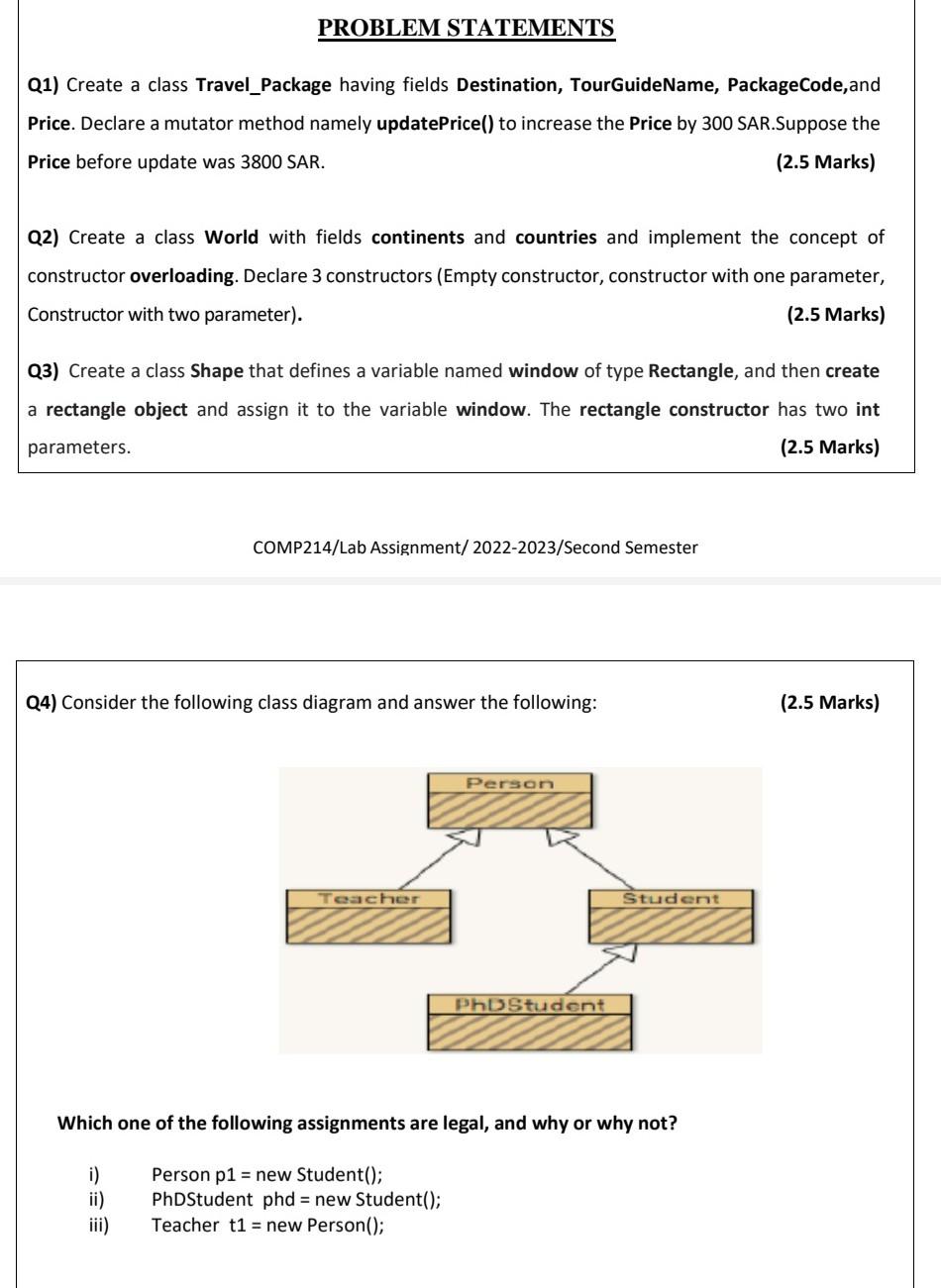 Create a class Teacher with the field collegeName type String, designation Type