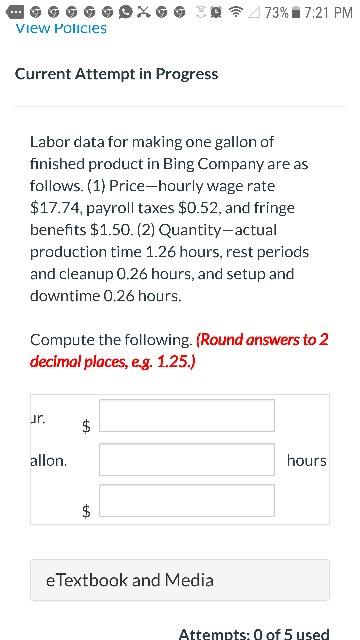 View Policies Current Attempt in Progress Labor data for making one