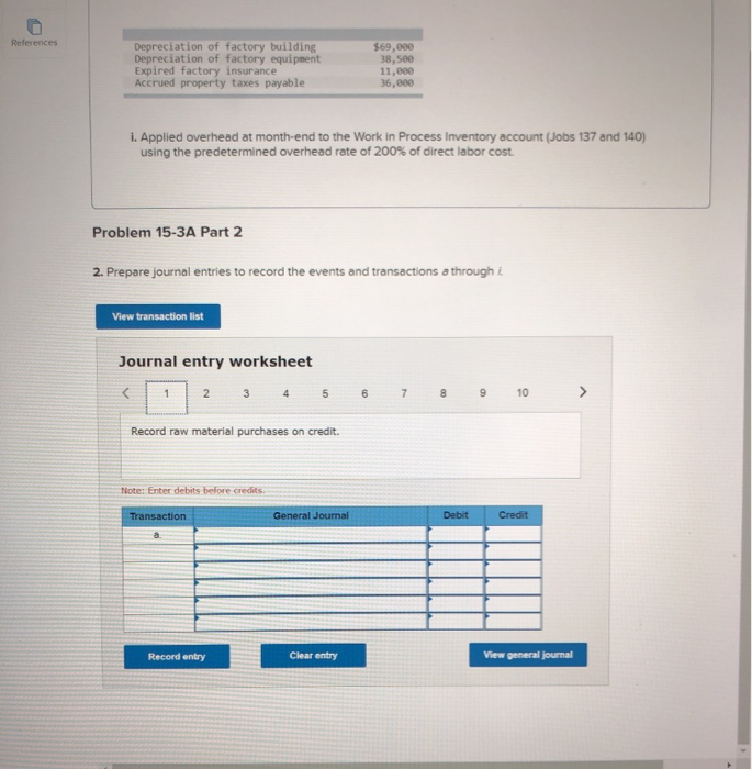 entries, and accounts in job order costing LO P1, P2, P3 The