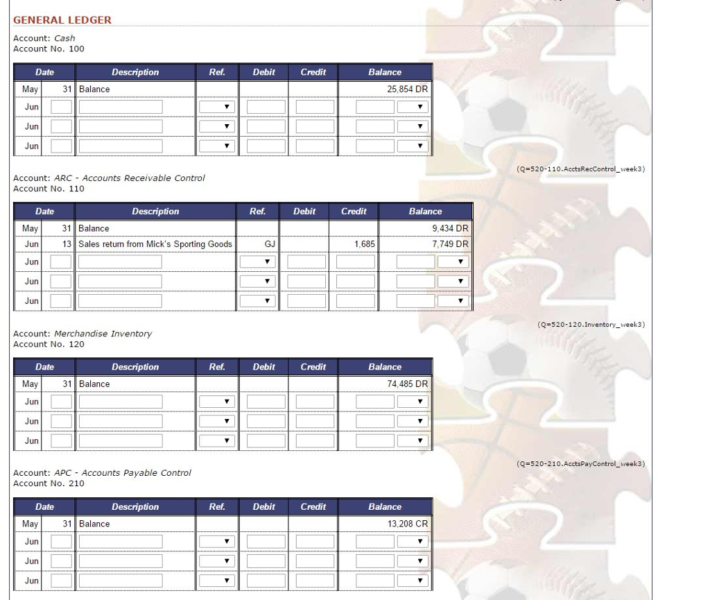 607 16 Great Sports paid $800 in partial payment of their account.