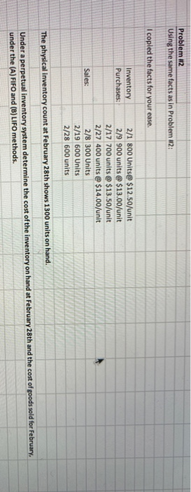  Problem #2 Using the same facts as in Problem 12: I