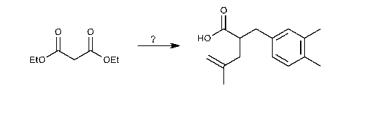  The problem below require you to present a synthetic scheme that