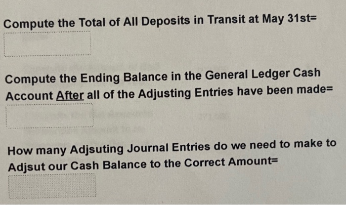 Monthly Bank Reconciliation. 1. Assume Any Differences Found are Errors made by
