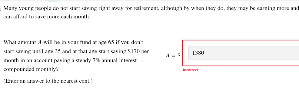 Many young people do not start saving right away for retirement,