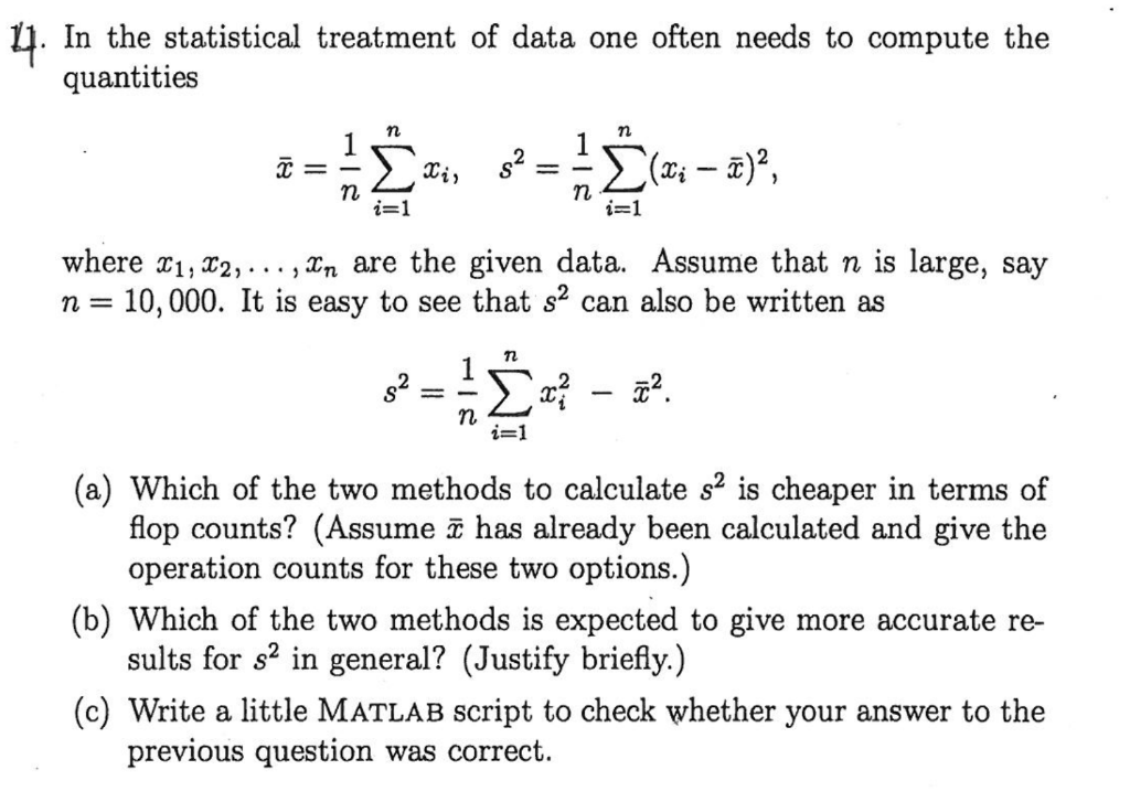 Need help with this numerical analysis / scientific computing question. Scripts can
