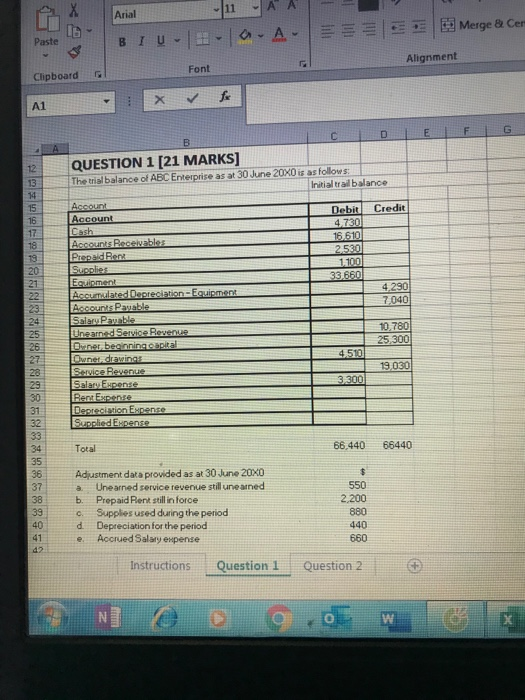  Arial BIU-u-la-A-LE Paste E . Merge & G Font Clipboard Alignment