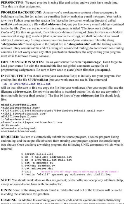  Please do it in python PERSPECTIVE: We need practice in using