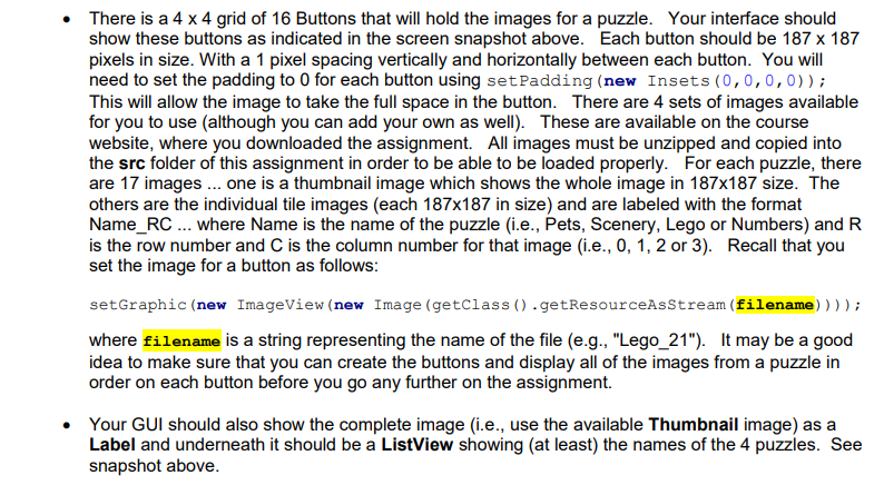 to modify this 4x4puzzle. and the action of start/stop/time. (1) Slider Puzzle