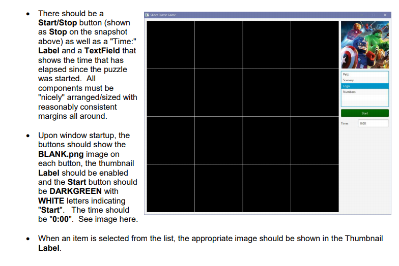 Game You will be creating the following application: Slider Puzzle Game Pets