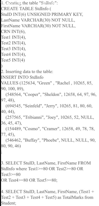 LastName First Name CRN Testi Test2 Test: Test5 85 89 90 97