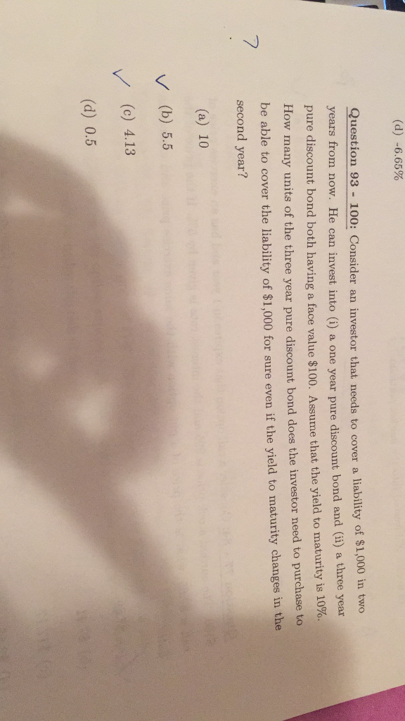 explain why calculation step by step Consider an investor that needs