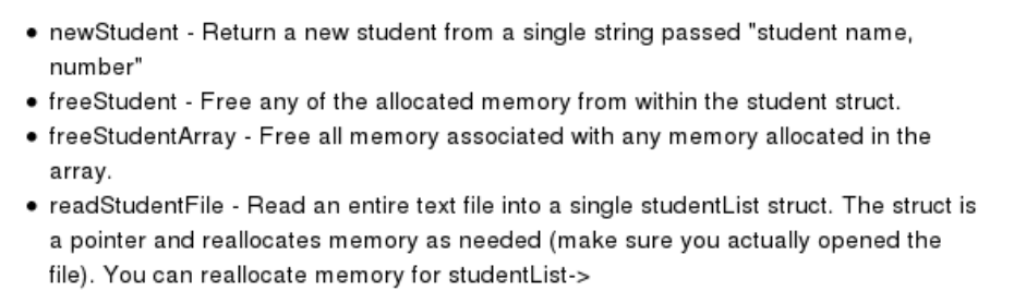 number. */ struct student Info [ char *name; int number; b: typedef