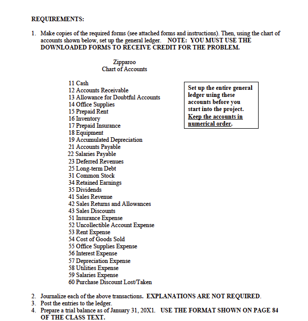 the accounts in numerical order. 5. Journalize and post the adjusting entries
