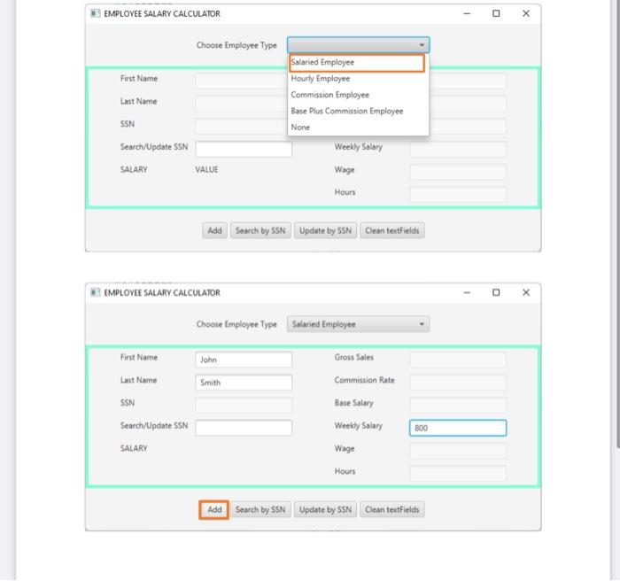 software company about design a program with user interface. The program should