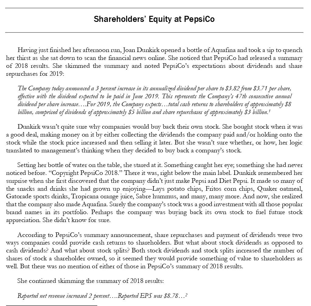  . Please Give: Examine the case study (Pepsi Co) given in