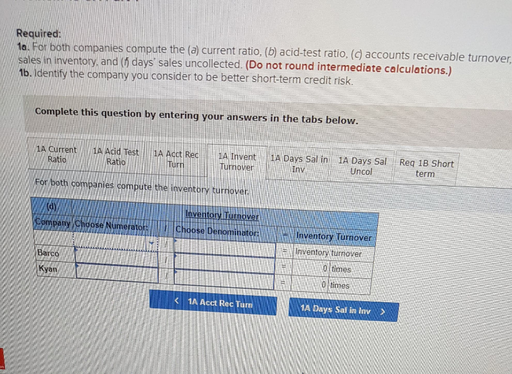 and (f) days sales uncollected. (Do not round intermediate calculations.). This is