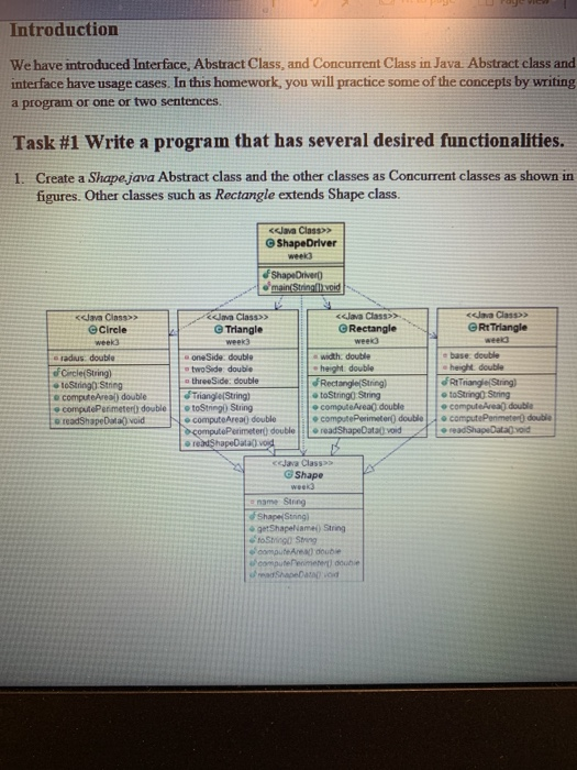  done in Java please make sure shape driver works as in