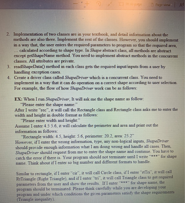 Java. Abstract class and interface have usage cases. In this homework, you