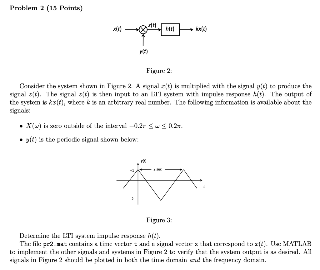 Problem 2 (15 Points) Figure 2: Consider the system shown in Figure