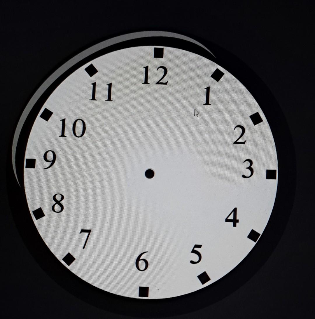  Graphics and visualisation Create a scene with a clock, which have
