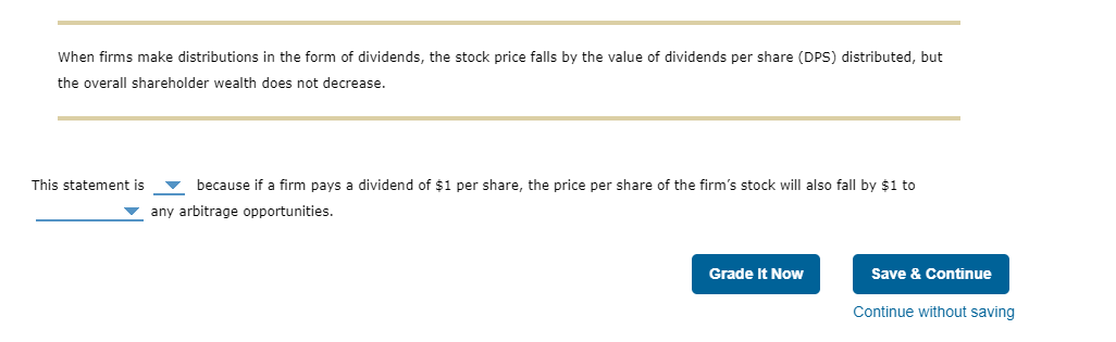 intrinsic value. It is thus important to understand the impact of distributions-both