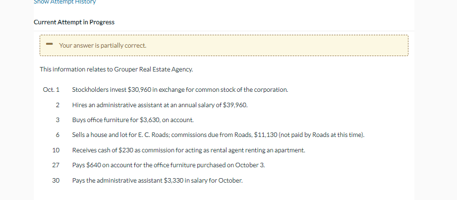  Current Attempt in Progress Your answer is partially correct. This information