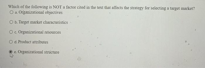 NOT a factor cited in the text that affects the strategy for