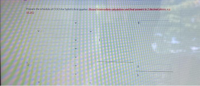 many other specifics are required in order to complete the companys operating