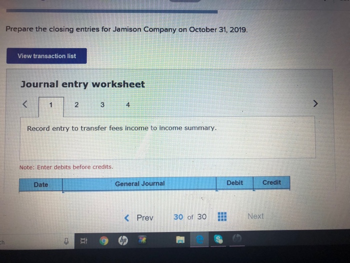 for the Jamison Company showed the following data on October 31, 2019.