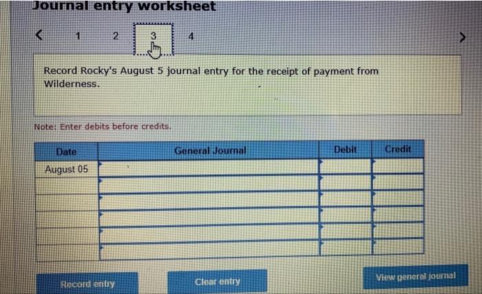 journal Entry for revenue from tours given from July 16 to July